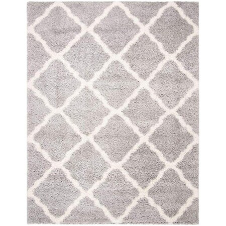 Safavieh 6 ft. 7 in. x 9 ft. Fontana Shag Solid Area Rug, Grey & Cream FNT821G-6